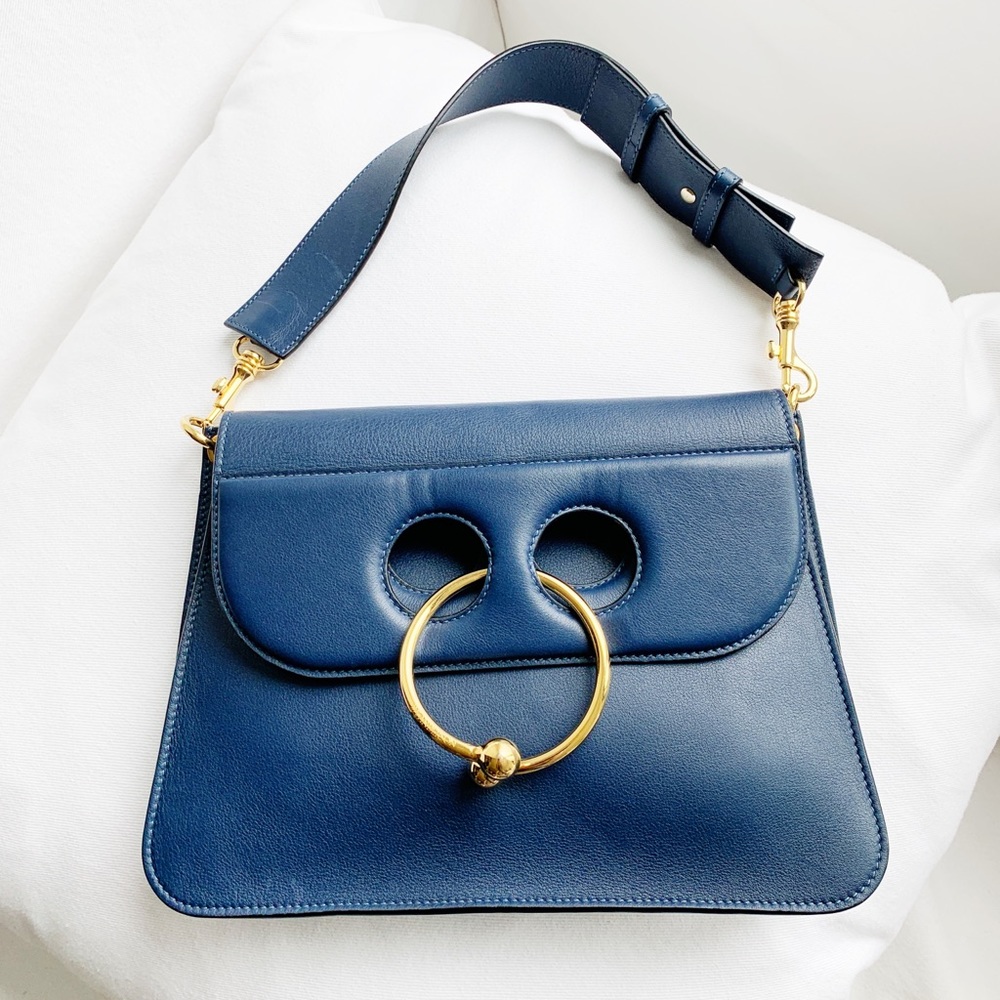 EUC JW Anderson Medium Navy and Golf Pierce Bag